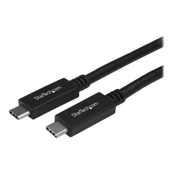 StarTech.com Câble USB C vers USB C de 3 Pieds / 1 M - USB 3.1 (10 Gbps) - 4K - USB-IF - Charge et Synchronisation - Câble USB Type C vers Type C - Câble USB Type C (USB31CC1M) - Câble USB - 24 Broches USB-C (M) à 24 Broches USB-C (M) - USB 3.1 - 3.3 ft - Noir - pour P/N: Hb31c2a2c