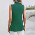 thumbnail image 4 of DHFJKG Women's Suit Vest Top Dressy Casual Button Up Wasitcoat Fromal Sleeveless Blazer For Work Office Comfortable Tops, 4 of 9