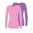 thumbnail image 1 of Adar sous-Vêtements pour Femmes Multi-Couleurs 2 Pack - Tee-Shirt de Confort à Manches Longues, 1 of 7