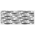 thumbnail image 1 of Fish Kitchen Mat, Minimalist Fish with Pared down Dots and Stripped Lines Sea Animal Image, Plush Decorative Kitchen Mat with Non Slip Backing, 47" X 19", Black White, by Ambesonne, 1 of 1
