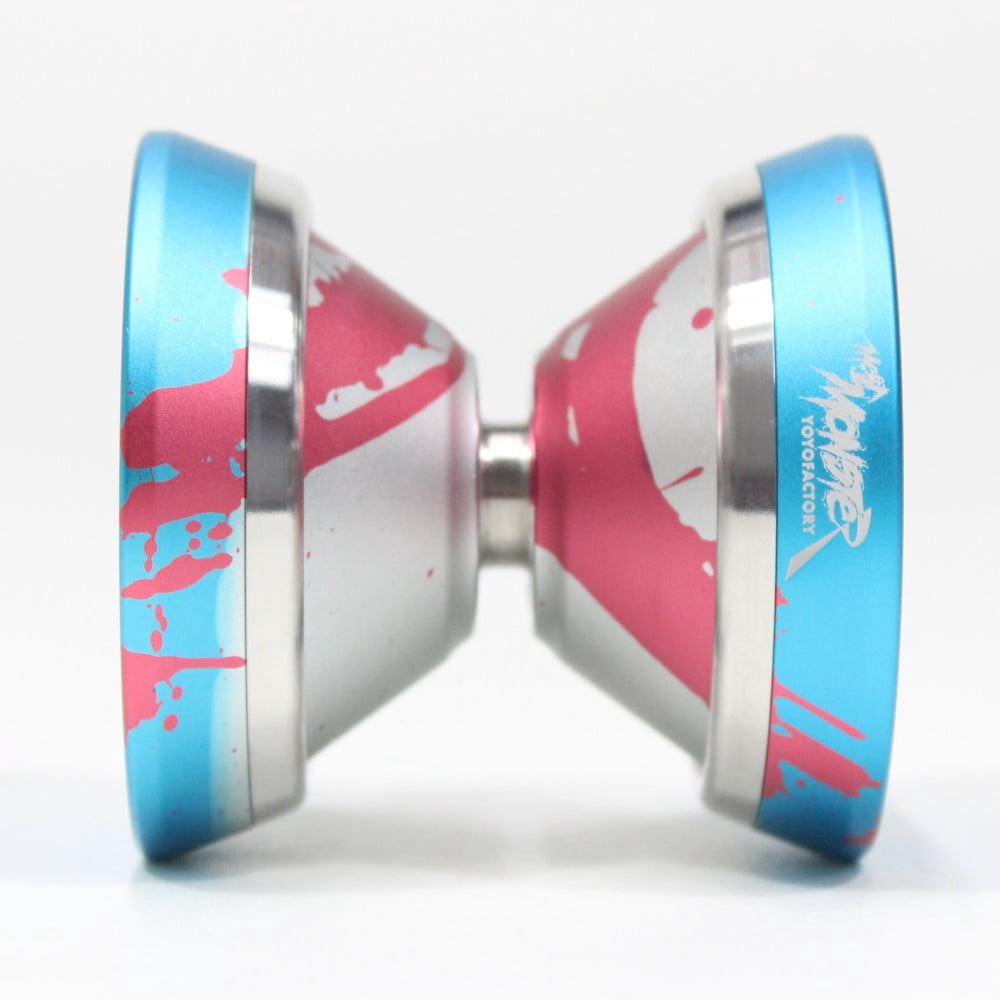 YoYoFactory Mega Monster Yo-Yo - Super Wide YoYo (Patriot Silver Blue Red)