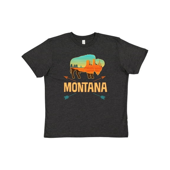 Inktastic Montana Gift Buffalo Silhouette Youth T-Shirt