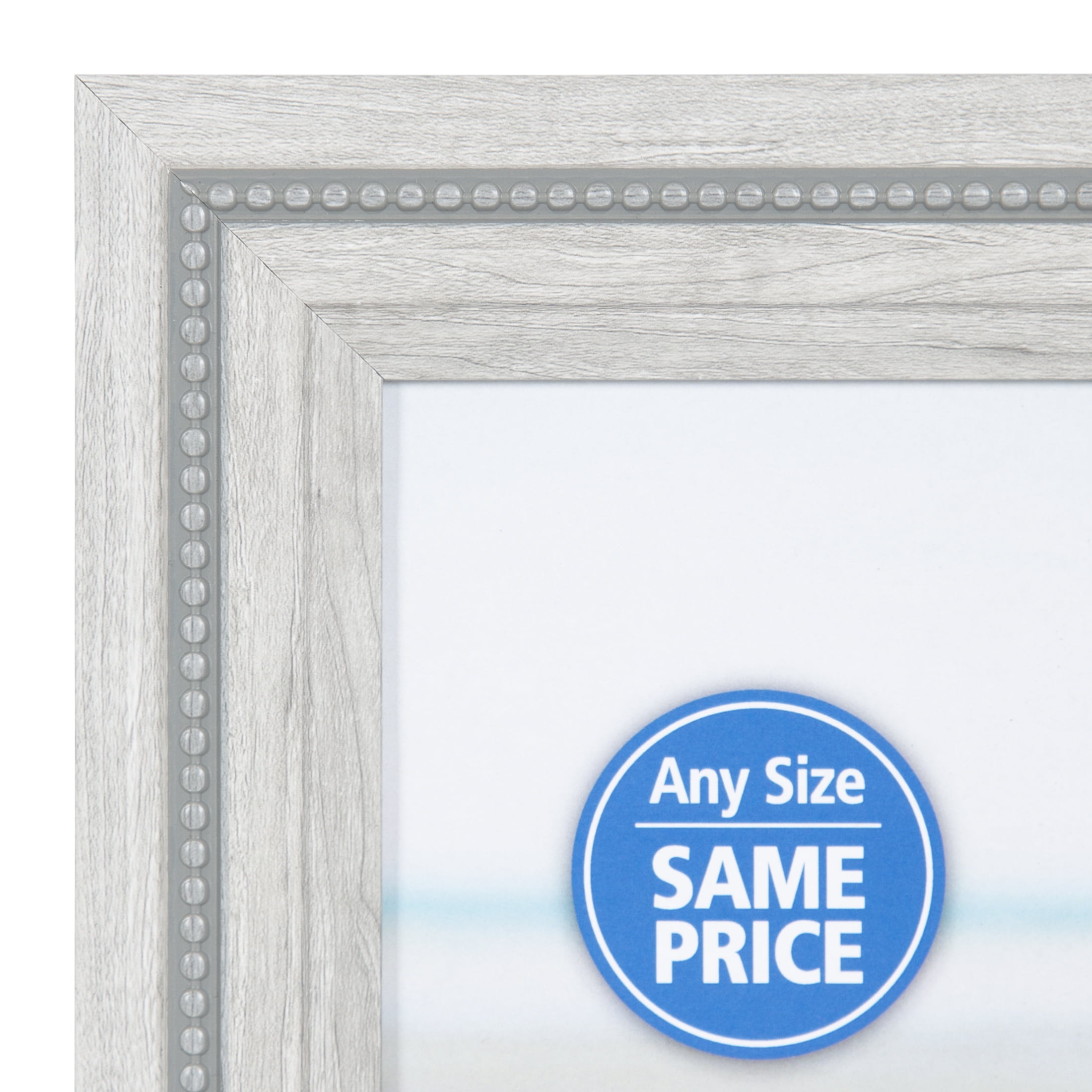 Mainstays 4x6 Grey Wood Decorative Tabletop & Wall Picture Frame with Linen  Mat 