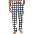 thumbnail image 2 of Wyobmus Men's Regular Fit Pajama Pants Lightweight Flannel Plaid Pajama Pants Loungewear Sleepwear Bottom Pants With Pocket Drawstring P-Multicolor, 2 of 3