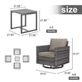 thumbnail image 4 of Bellefurn Wicker Outdoor Patio Furniture Set - 5 Piece Outdoor Conversation Set with 4 Patio Swivel Rocker Chairs and 1 Side Table,for Outside Porch Deck Backyard, 4 of 11