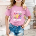 thumbnail image 2 of XEGLSBU Girls T Shirts Size 10-12 Cute Kids Unisex Graphic Letter Print Short Sleeve T Shirt for Back to School Casual Comfort Tee Pink Size 6-7 Years, 2 of 4