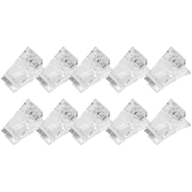 Fyydes Nail Gel Accessories,10pcs / Set Transparent Nail Tips Clips Poly Gel Quick Building Mold Clips Nail Gel Accessories,Nail Tips Clip