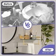 thumbnail image 4 of Bathroom Glass Shelf Brushed Gold Finish with Towel Rack, SUS304 Stainless Steel, 16-inch Tempered Glass Shelves for Wall, 4 of 4