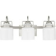 thumbnail image 6 of Fessler Collection Three-Light Brushed Nickel Opal Glass Farmhouse Bath Light, 6 of 11