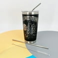 thumbnail image 4 of Halloween Horror Theme 20oz Stainless Steel White Insulated Tumbler with Straw Gift Box, 4 of 11