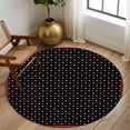 thumbnail image 2 of Round Area Rug 7 Ft, Valentine's Day Washable Non-Slip Circle Carpet for Living Room/Bedroom, Black White Love Heart Modern Art Low-Profile Large Runner Mat Collection Rugs for Indoor, 2 of 8