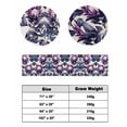 thumbnail image 6 of Xipuska Blue Purple Botanical Bed Runners for Cal King Size Bed, Decorative Bed Throws for Foot of Bed, Spring Flowers Summer Retro Bed Runner Sofa Throw Bedding Scarf Protector Slipcover for Bedroom, 6 of 6