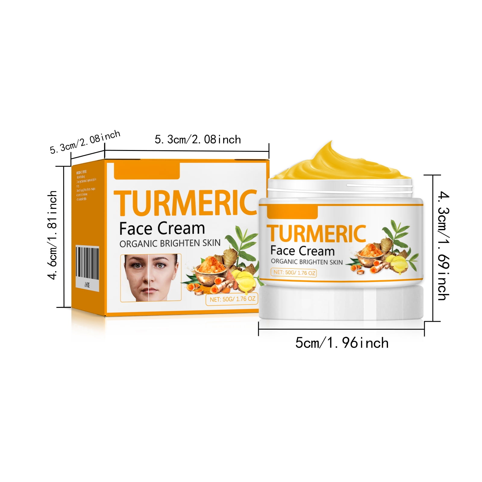 Alvantor Face Cream Turmeric Firming Beauty Cream, 1.76oz
