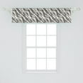 thumbnail image 2 of Ambesonne Abstract Window Valance, Modern Squares Stripes, 54" X 12", Cream Pale Grey Black, 2 of 3