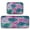 Pink and Teal Tie-dye, variant on 2-Piece Kitchen Rugs Set Non-Slip Mats Carpet Floor for Kitchen, Bathroom (19.7"x27.6" & 19.7"x47.2") Pink and Purple Dandelions