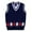 Blue, variant on Boys Sweater Vest Casual V Neck Sleeveless Pullover Knit School Waistcoat Uniform Casual Outfits 1-8Y