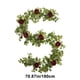 thumbnail image 3 of Christmas Rattan Garland Green Pin Needle Style | 5.9ft Artificial Dog Tail Shaped Decorative Vine for Indoor Outdoor Party Home Holiday Decor | 1 Piece 70.9 Inch Flexible Plastic, 3 of 6