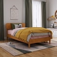 thumbnail image 3 of AFI Florence Twin Solid Wood Low Profile Platform Bed, Light Toffee, 3 of 14