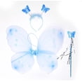 thumbnail image 1 of Diadema Yuarrent 3 unids/set mujer niña insecto ala moda juego de rol Halloween Azul, 1 of 6