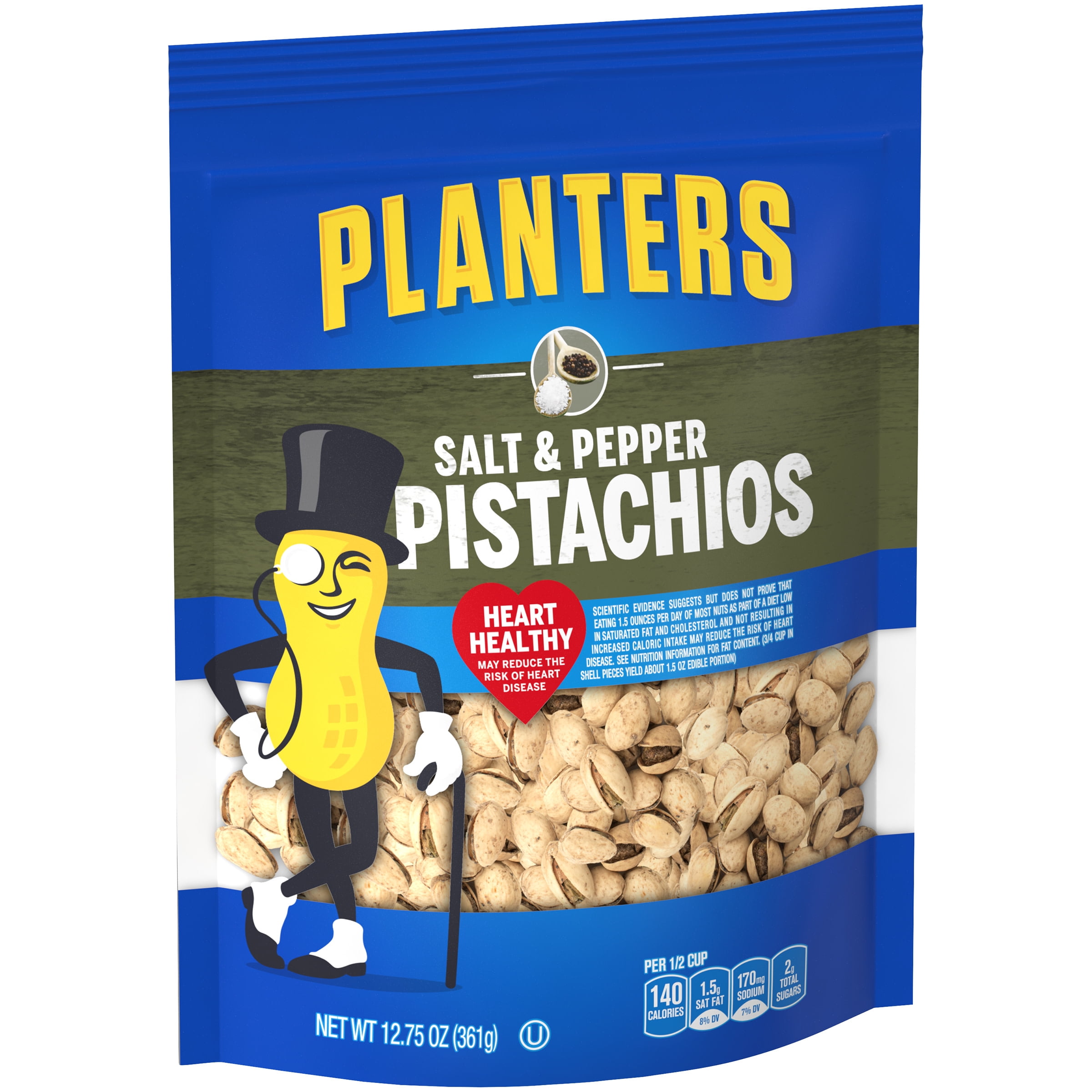 Planters Salt & Pepper Pistachios, 12.75 oz Bag