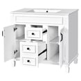 thumbnail image 7 of 36-inch Modern Bathroom Vanity, Solid Wood Frame, Durable Storage in Bathroom, 7 of 7
