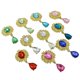 thumbnail image 2 of Conjunto Piezas de Adorno de Cristal Rhinestone Scrapbooking Tarjeta Decoración DIY DIY Oro + Multicolor, 2 of 9