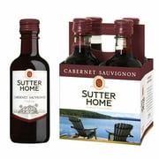 Sutter Home Cabernet Sauvignon California Red Wine, 4 Pack, 187 ml Plastic Bottles, 13.9% ABV