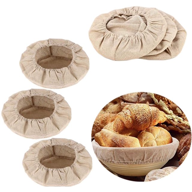 IM Beauty 6 Pack 9 Inch Round Bread Proofing Basket Cloth,Liner