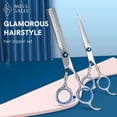 thumbnail image 2 of 2PCS Hair Thinning Scissors Professional Barber’s Texturizing Teeth Shears for Hairdressing Salon and Home Use Thinning Shears for Hair Cutting, 2 of 9