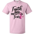 thumbnail image 3 of Inktastic Breast Cancer Awareness Faith over Fear with Pink Ribbon and Arrow T-Shirt, 3 of 5