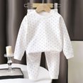 thumbnail image 6 of Cethrio Boys Cotton Pajama Sets Long Sleeve, Comfortable 2 Piece Crew Neck Boys' Sleepwear White Size 18-24 Months, 6 of 6