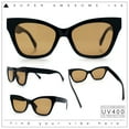 thumbnail image 2 of Womens Oversized Horn Rim Cat Eye Retro Fashion Plastic Sunglasses Black - Brown, 2 of 8