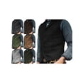 LMLYSoH Men's Business Vests Solid Color Lightweight Casual Waistcoat ...
