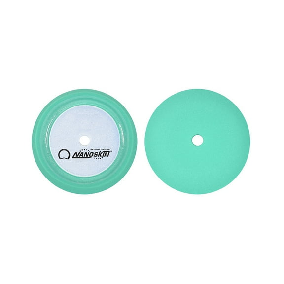 Nanoskin 8" Speedy Foam Buffing Pad - Light Compounding & Firm Polishing on Clear Coat Finishes for Cars, Trucks, RVs, Boats, Hot Rod & More | Recessed Loop Backing | Use with Rotary Polisher
