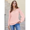 thumbnail image 3 of Roaman's Women's Plus Size Crochet Pullover Sweater With Sweetheart Neckline, 3 of 3