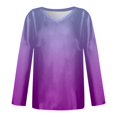 thumbnail image 4 of WILLBEST Womens T Shirts V Neck Red Women Comfortable Long Sleeve V Neck Shirts Lightweight Sweatshirts Fashion Tunic Tops with Leggings Tops, 4 of 5
