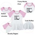 thumbnail image 2 of Daddy's Future Golfing Buddy Funny Dresses For Baby, Newborn Babies Skirts, Infant Princess Dress, 0-24M Kids Graphic Clothes (Pink Raglan Dresses, 6-12 Months), 2 of 5
