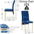 thumbnail image 5 of NORDICANA Velvet Dining Chair Set of 4, Comfy Room Chair Upholstered Side Chair Armless Living Chair Elegant Makeup Chair with Golden Metal Legs for Bedroom,Living Room, Restaurant, 5 of 8