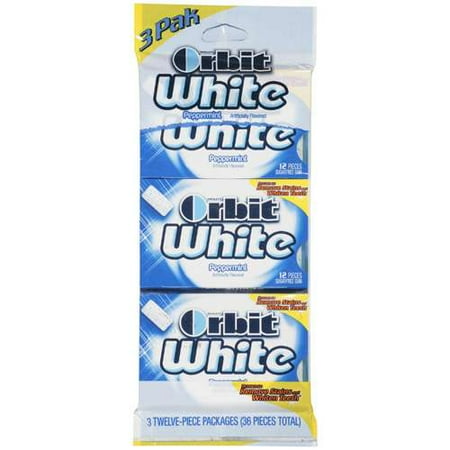 Orbit White Spearmint Flavor Gum, 12 Pieces, 3 Count