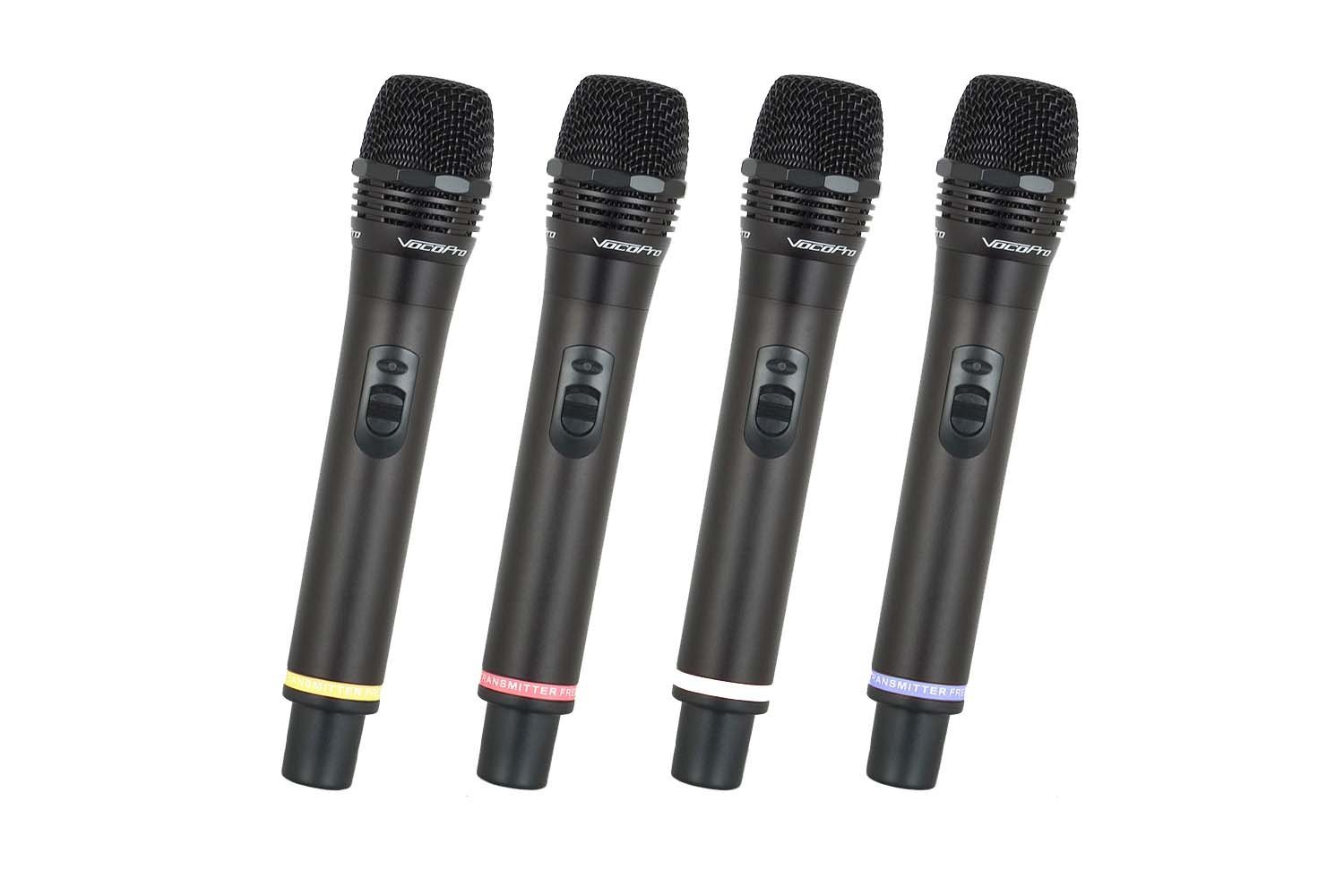 VocoPro UHF580510 Professional Rechargeable 4-Channel UHF Wireless Microphone System