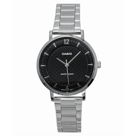 Casio Standard Analog Stainless Steel Black Dial Quartz LTP-VT04D-1A Women's Watch