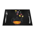 thumbnail image 1 of YFYANG Washable Heat-Resistant Placemats, 70% PVC/30% Polyester, Fruit and Tea Graffiti Kitchen Table Mat, 12" x 18" 1 Piece, 1 of 6