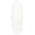 thumbnail image 2 of nuLOOM Terrell Faux Sheepskin Solid Shag Runner Rug, 2 x 6, Ivory, 2 of 3
