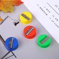 thumbnail image 3 of 20 sacapuntas redondos a granel, sacapuntas manuales de plástico coloridos para útiles escolares y regalos de oficina (multicolor), 3 of 5