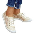 thumbnail image 6 of IUJSOY Women's Low Top Fashion Sneakers Round Toe Comfortable Casual Lace Embroidery Mesh Shoes, 6 of 8