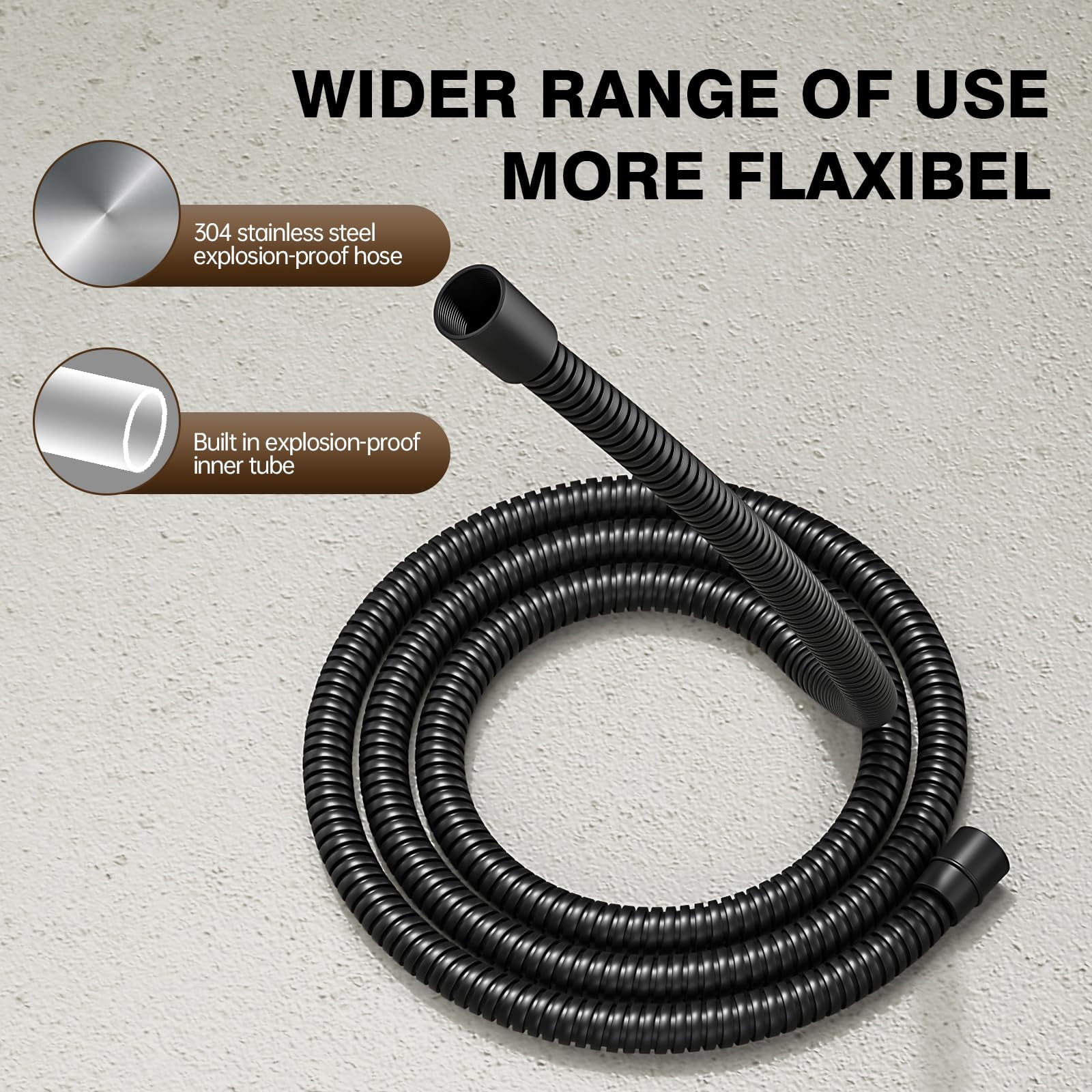 Freestanding Bathtub Faucet Matte Black Floor Mount Tub Filler With Handheld Sprayer