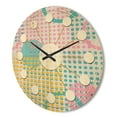 thumbnail image 3 of Designart 'Circular Retro Geometry' Mid-Century Modern Wood Wall Clock, 3 of 5