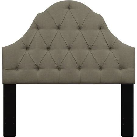 Shaped Camel Back Button Tufted Full / Queen Upholstered Headboard Taupe - Walmart.com