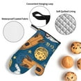 thumbnail image 5 of XMXT Heat Resistant Oven Mitts and Pot Holders Sets, Cartoon Universe Stickers Oven Mitt Hot Pads Kitchen Cooking BBQ Gloves, 4 Pcs, 5 of 8