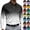 Dark Purple, variant on Men's Long Sleeve Collared Print Shirt – All-Over Pattern, Casual Athletic Top, Shirts for Men, Breathable Sport Shirt, Everyday Comfort,Yellow S